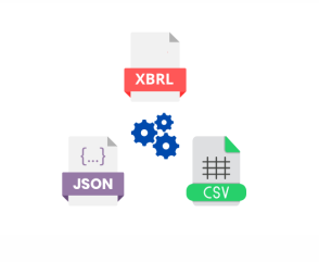API: Customizable input/output formats xbrl json csv